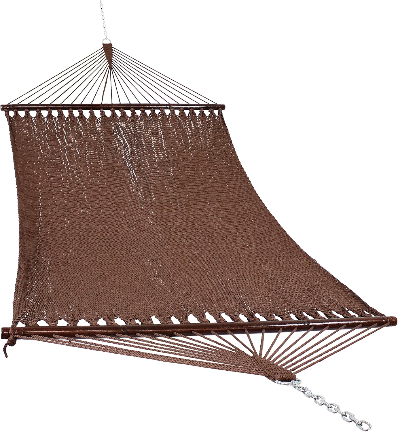 Sunnydaze Soft-Spun Polyester Rope Double Hammock for Outside