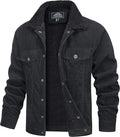 Corduroy Sherpa Lined Men's Trucker Jacket - Warm, Thick Coat