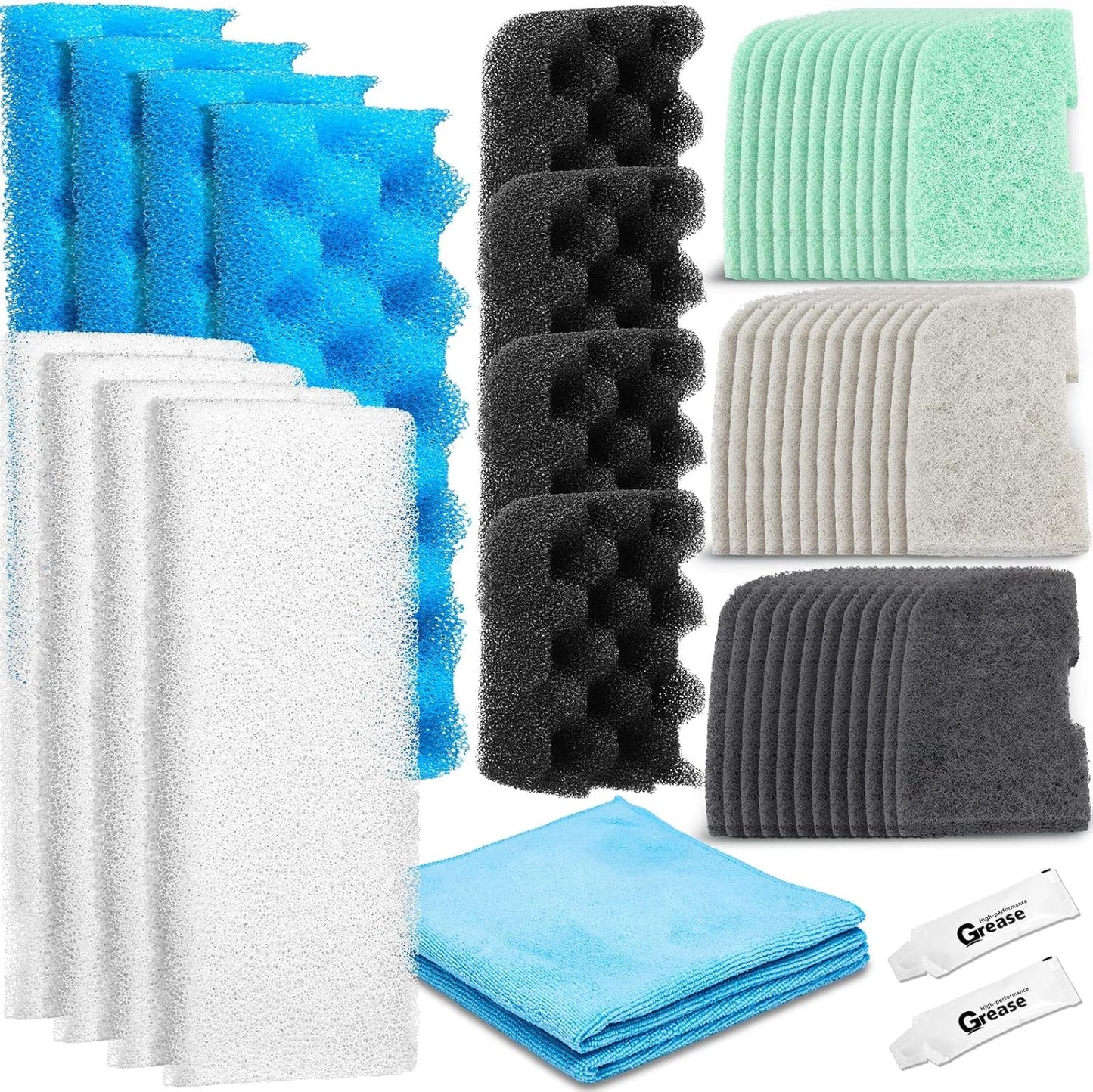 52 Pcs Replacement Filter Media Kit for Fluval 306/307 Filters