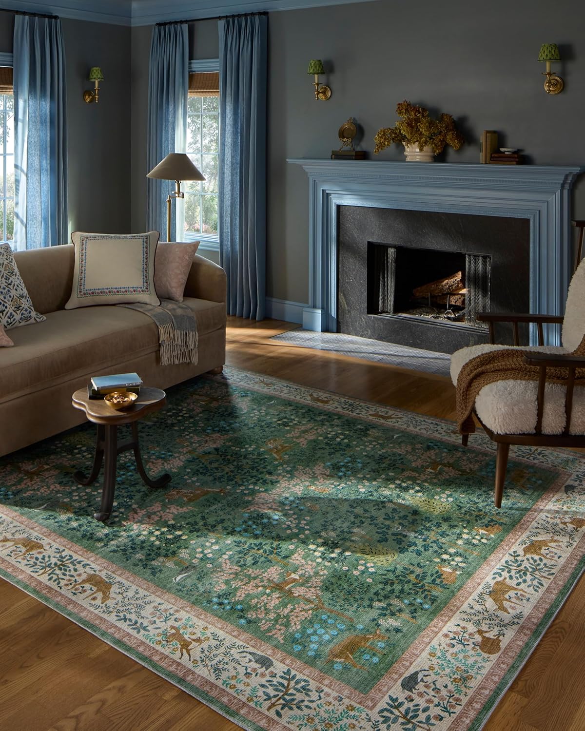 Rifle Paper Co. Canopy Collection Floral Accent Rug for Home