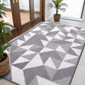 Large Door Mat Indoor 59x35 - Low-Profile Washable Geometric Mat
