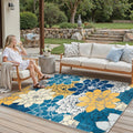 GENIMO Indoor Outdoor Area Rug 5 ft x 7 ft - Waterproof Washable Patio