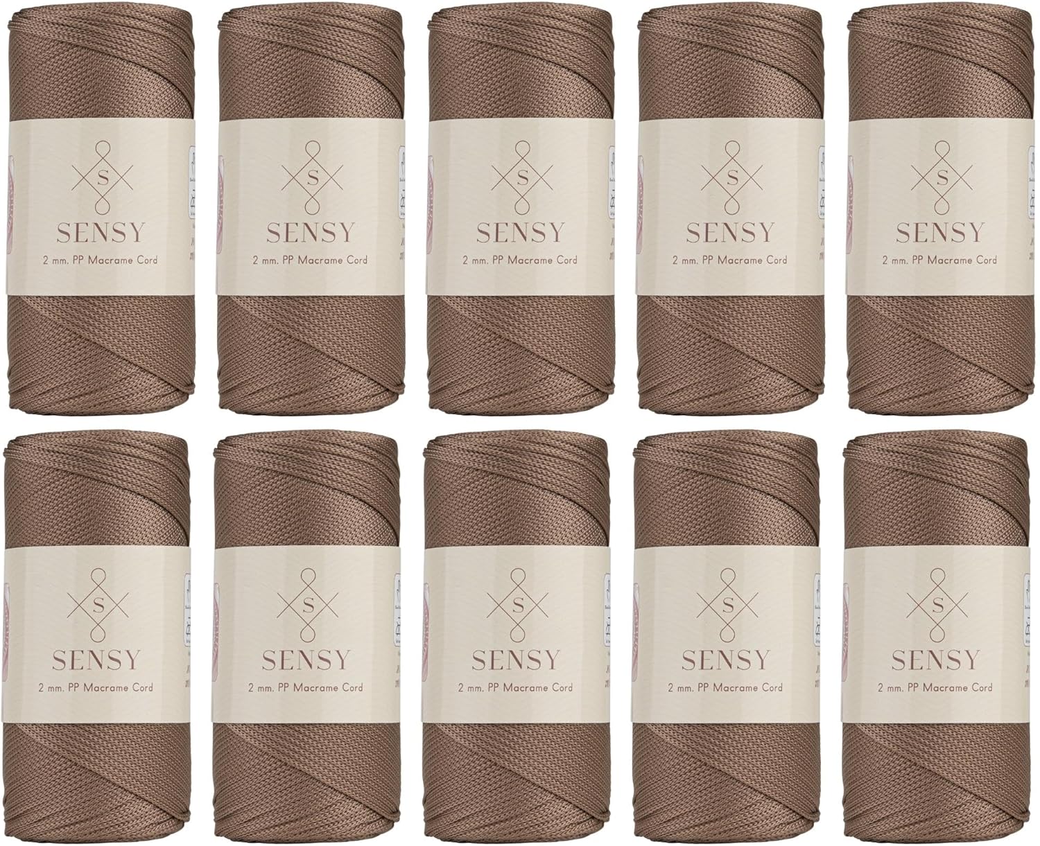 10 Skeins of Sensy Premium 2mm Polyester Rope for Crafting