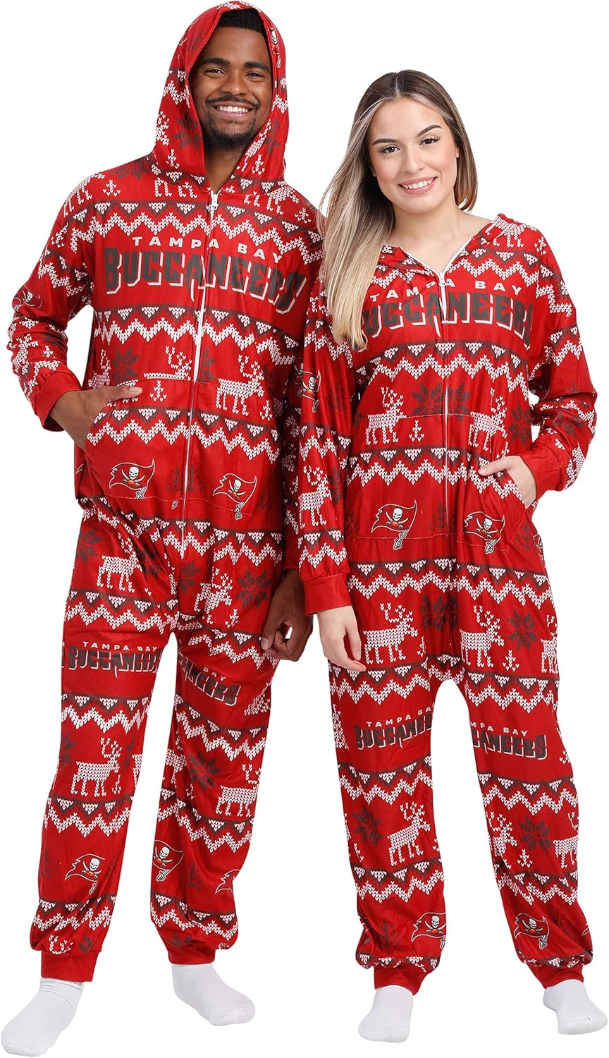 FOCO NFL Team Logo Pajamas One Piece Onsie for Ultimate Comfort