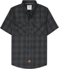 Mens Short Sleeve Button Down Shirt - Soft Vintage Regular Fit Shoes