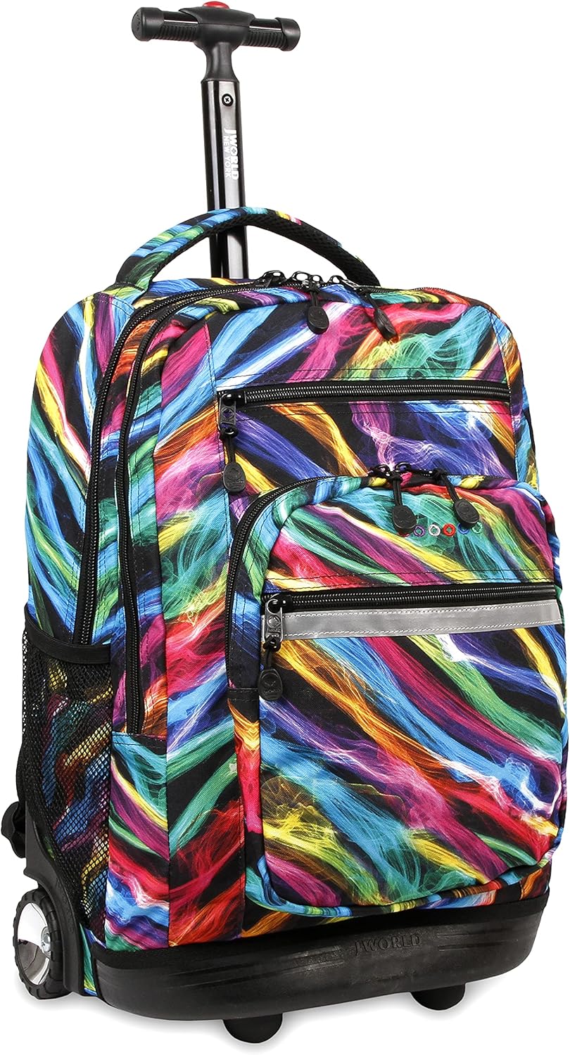 J World New York Sundance Rolling Backpack for Kids and Teens