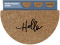 Half Moon Welcome Mat for Front Door 30x17 - Hello Design