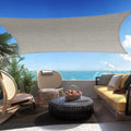 12 ft x 12 ft Gray Square Sun Shade Sail Canopy - Durable UV Block