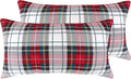 Spencer Plaid Quilted King Sham Set of 2 - Reversible Tartan Comfort