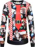 SSLR Ugly Christmas Sweatshirt for Women - Lightweight Funny Hoodie