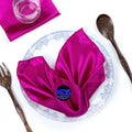 Magenta Violet Satin Cloth Napkins 12 x 12 in - Pack of 150