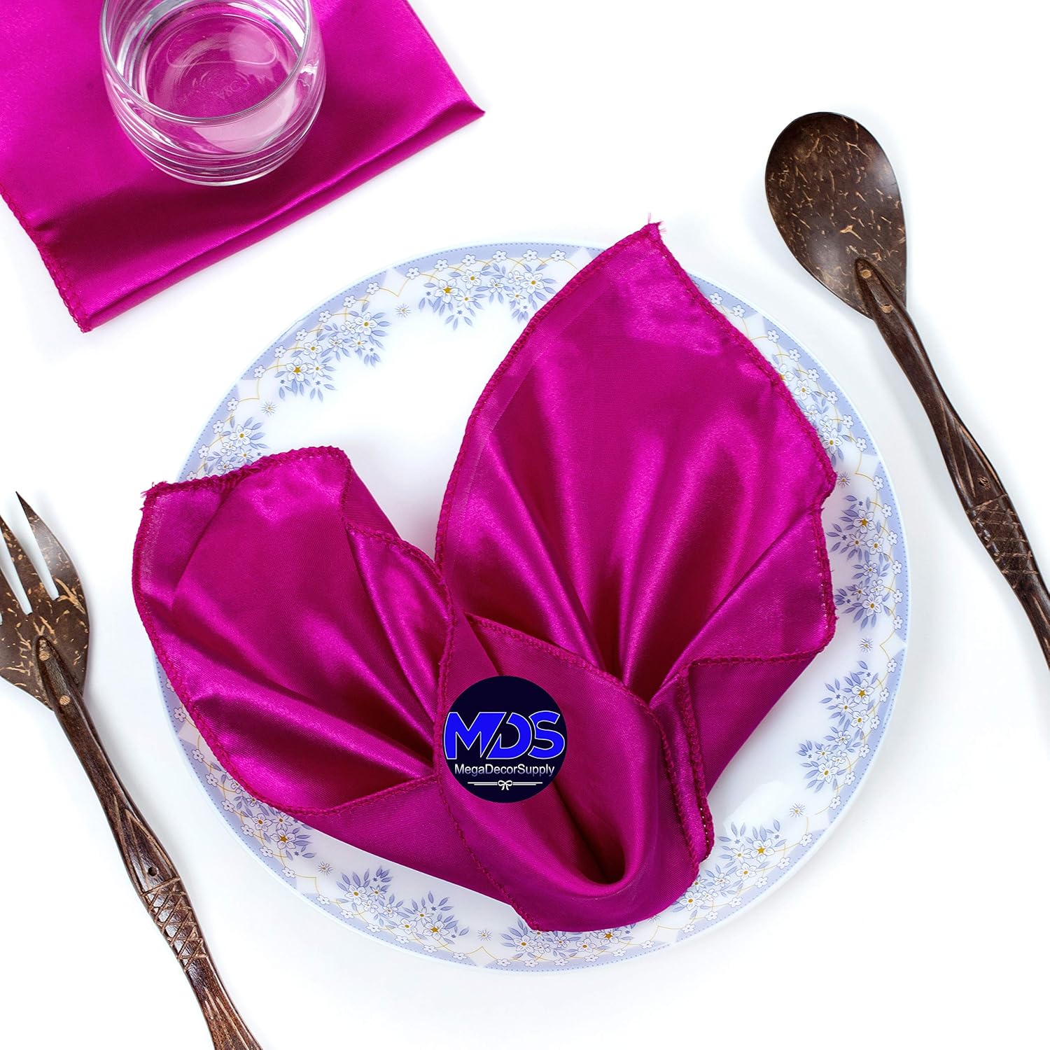 MDS Christmas Satin Cloth Napkins for Elegant Holiday Dining