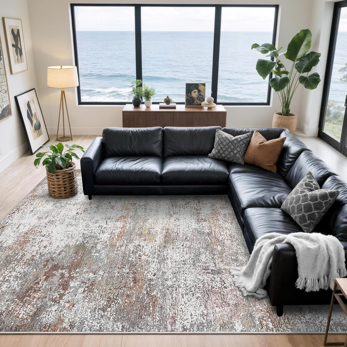 Art&Tuft Washable Area Rug with Anti-Slip Backing for Comfort