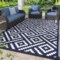 Outdoor Rug for Patio 6ftx9ft Reversible Waterproof Mat - Durable