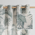 Linen Curtains for Living Room 84 in Length 2 Panels Set - Tropical