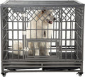 Heavy Duty Dog Cage for Large Dog 42 in Y-Pattern Crate - Escape Proof