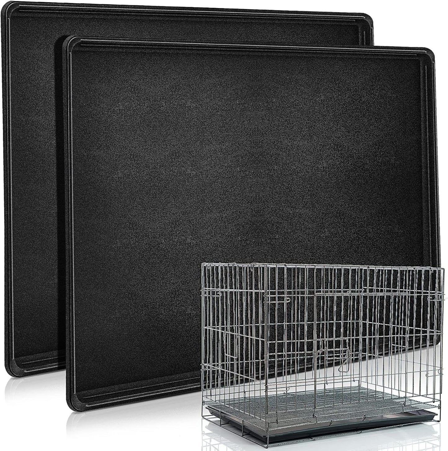 Cunno 2 Pcs Replacement Dog Crate Pan Tray for Kennels