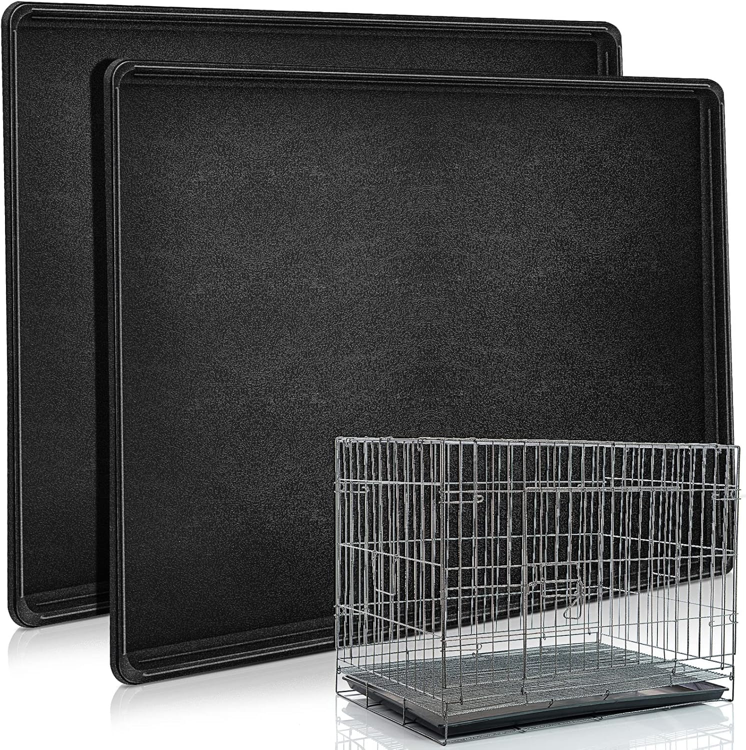 Cunno 2 Pcs Replacement Dog Crate Pan Tray for Kennels