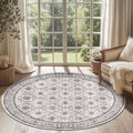 jinchan Round Rug 6ft Washable Circle Soft Rug for Home Decor