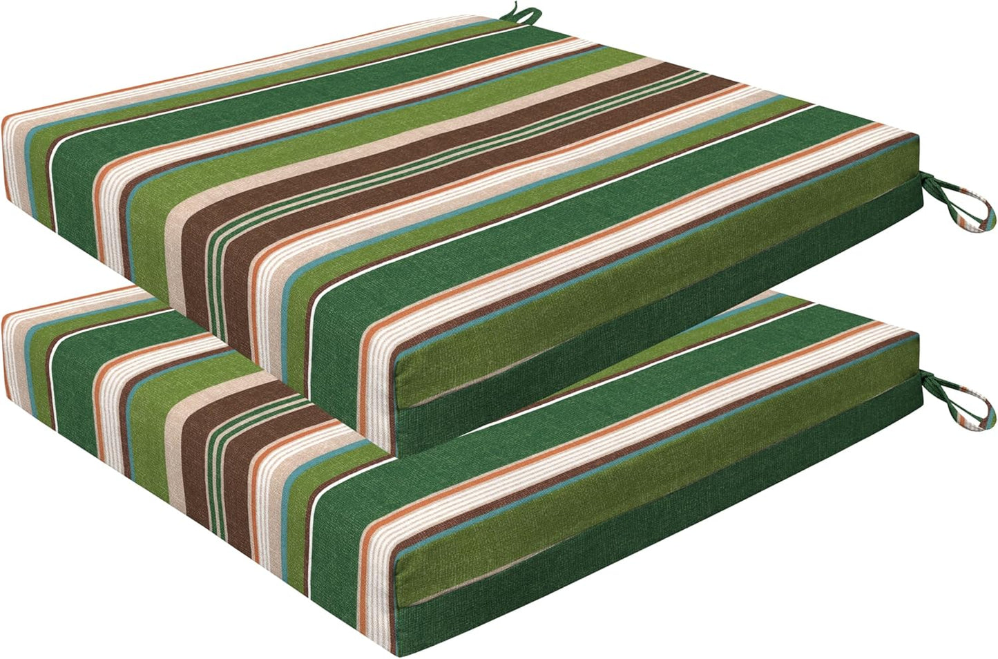 Honeycomb Outdoor Essentials Set of 2 Square Seat Pads for Comfort