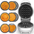 6-in-1 Mini Waffle Maker With Removable Plates - Versatile Mini Iron