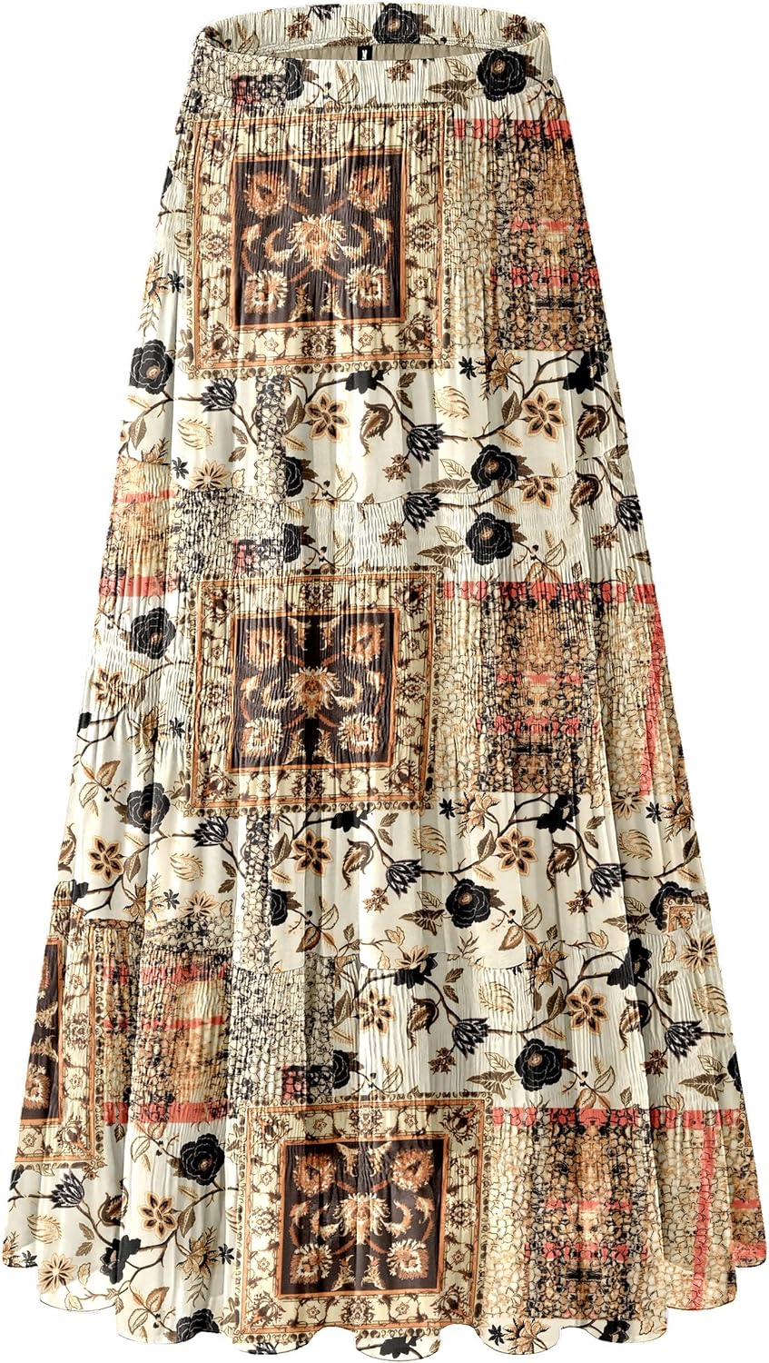 Women's Chiffon White Flowy Maxi Skirts for Boho Style Lovers