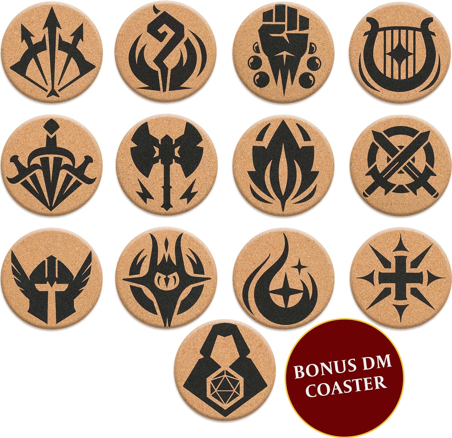 D&D Icon Coasters Set - Great Gift for Gamers!