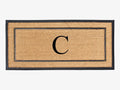 24 in x 48 in Coir and Rubber Monogrammed Doormat - Thick Durable Mat