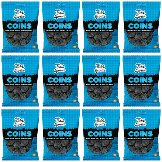 Gustaf's Salted Dutch Licorice Coins - Authentic Black Treats