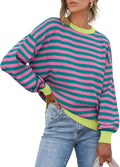 Oversized Striped Sweater Pullover for Women - Cozy Fall Staple
