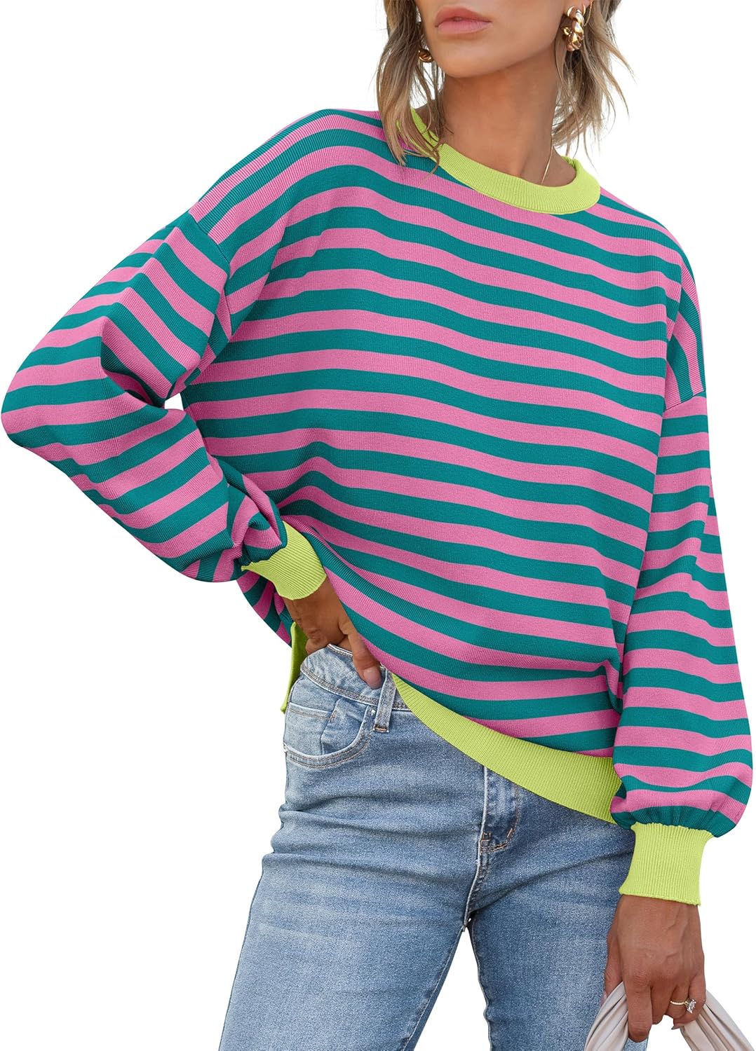 Oversized Striped Sweaters for Women - Trendy Fall Fashion
