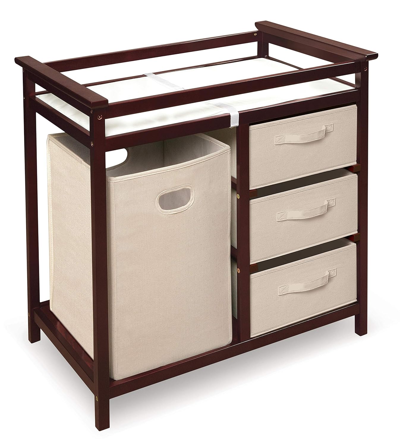 Badger Basket Modern Baby Changing Table with Storage Solutions