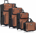 Orange 4-Piece Softside Expandable Luggage Set - Lightweight Travel
