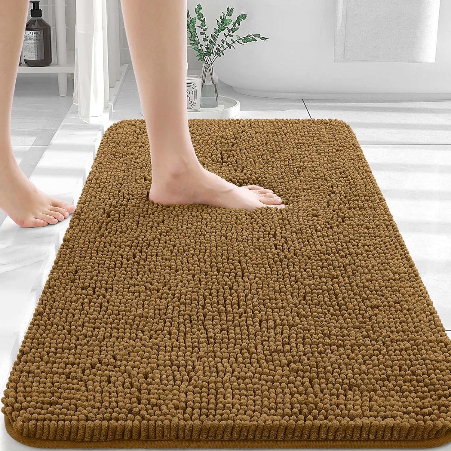 OLANLY Extra Soft Chenille Bath Rugs for Ultimate Comfort