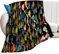 Fishhook Fish Blanket for Woman Nautical Throw Blanket - Cozy Flannel