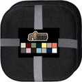 Slip Resistant Chair Cushions Set of 2 16x16 in Black - Thick Memory