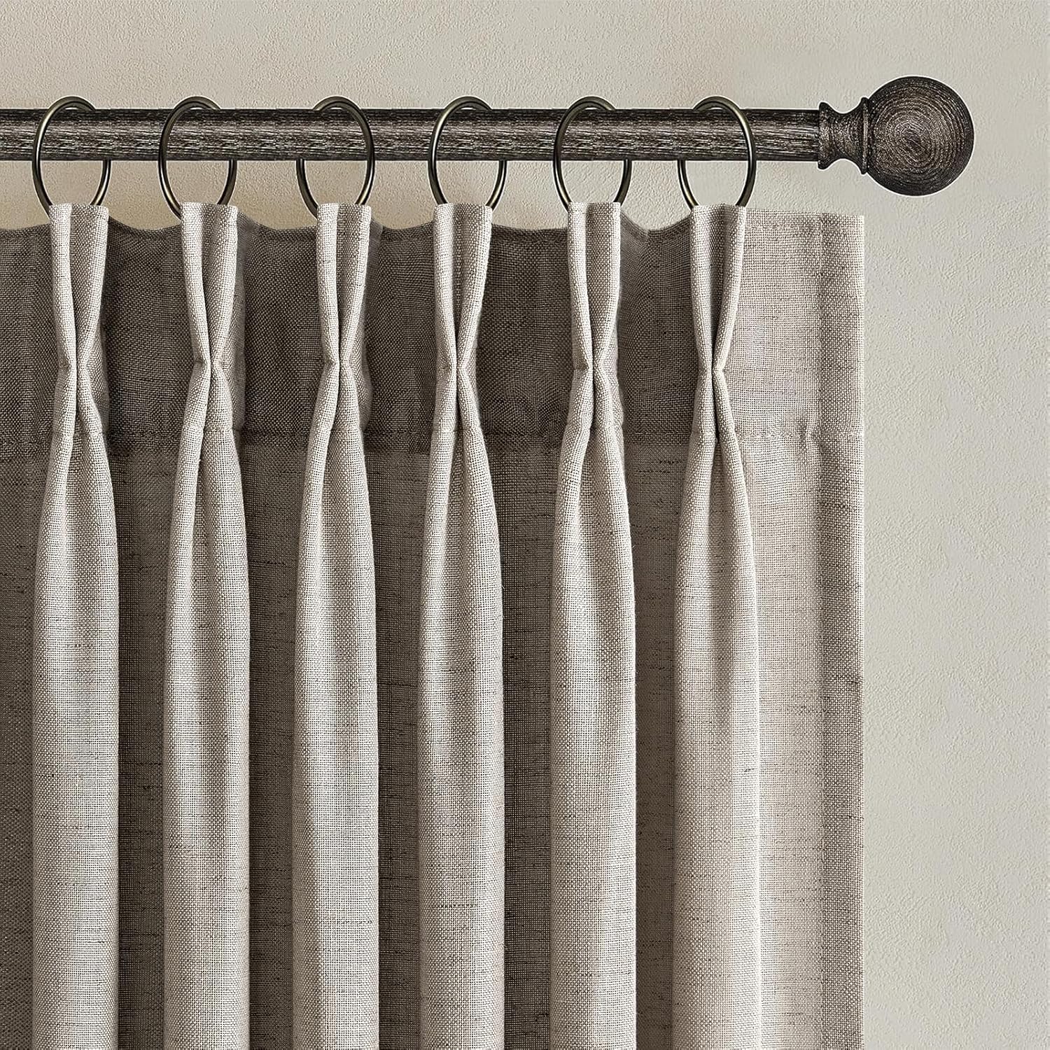 Topfinel Pinch Pleated Curtains 90 Inches Long for Living Room
