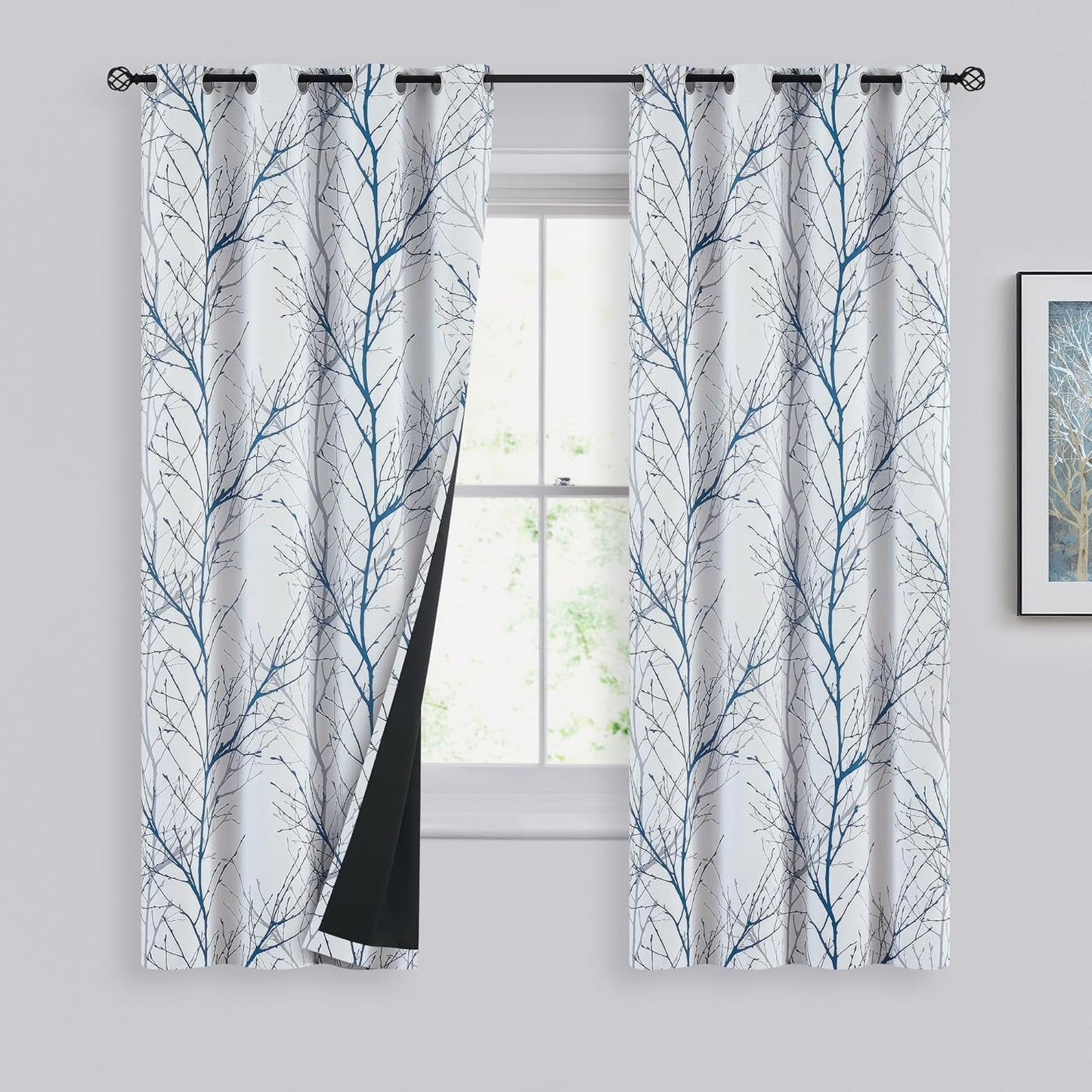 Farmhouse Tree Branch Blackout Curtains