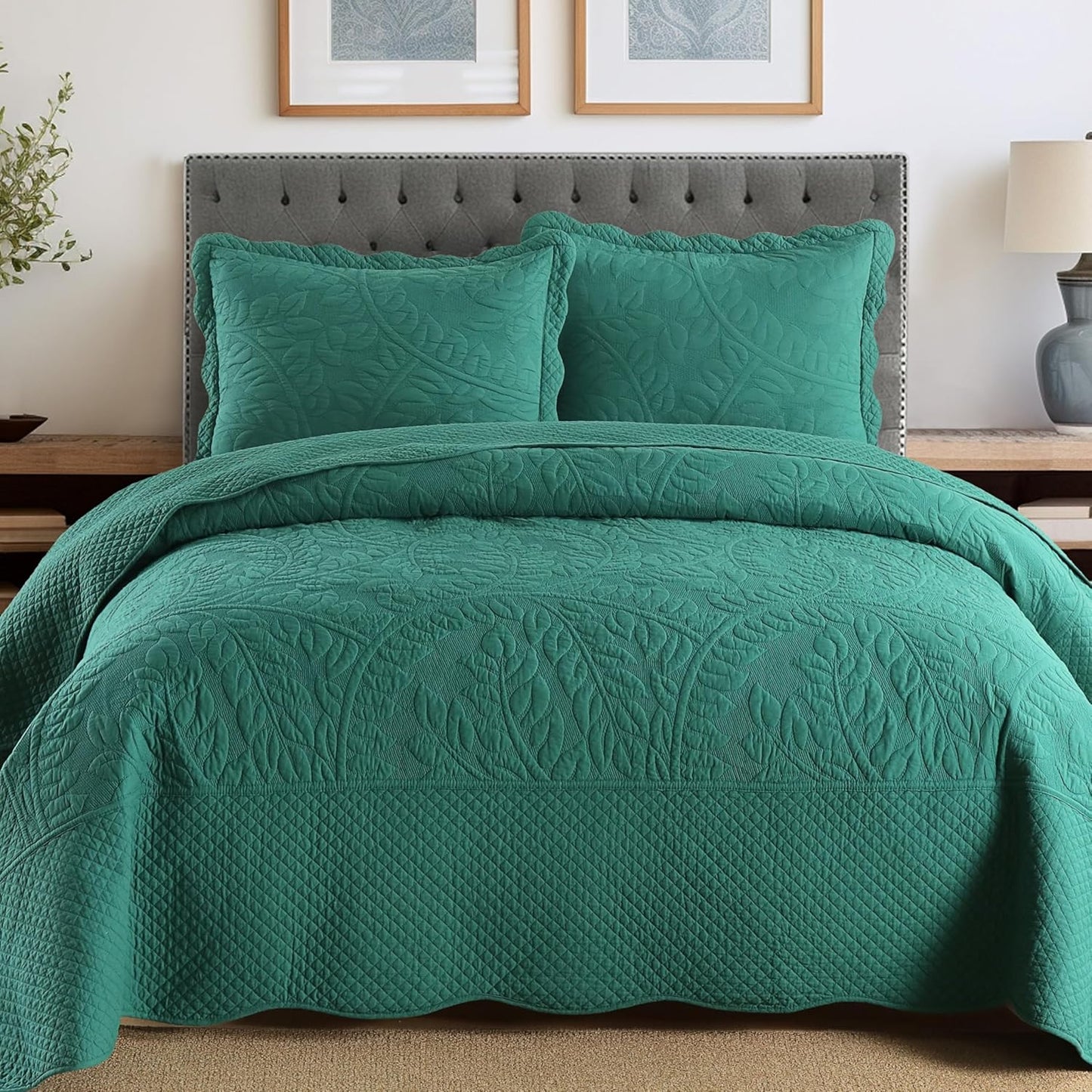 MarCielo 3-Piece Cotton Oversized Bedspread for Year-Round Comfort
