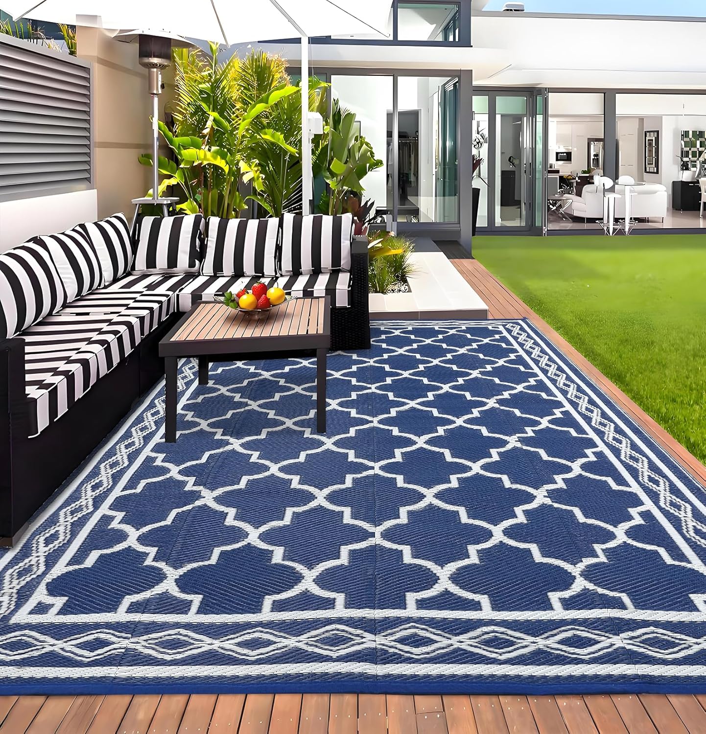 Garvee Outdoor Rug for Patio Clearance - Waterproof Camping Mat