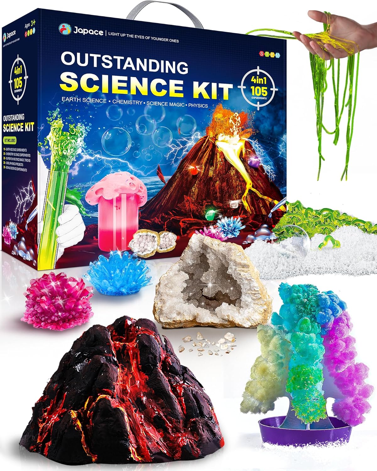 Japace 4-in-1 Science Kits for Kids - 105 Fun Experiments