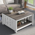 YITAHOME Rustic Coffee Table with Storage for Modern Living Rooms
