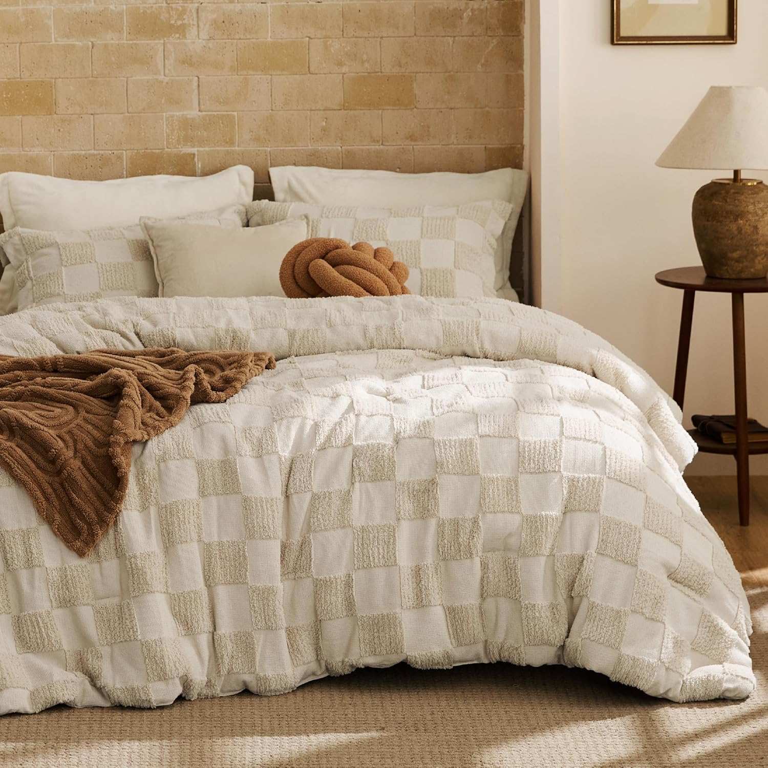 Boho Tufted Queen Size Comforter Set for Chic Bedding Style