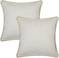 decorUhome 24x24 Linen Farmhouse Pillow Covers Set of 2 - Rustic