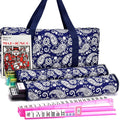 Mose Cafolo American Mahjong Set Blue Paisley Carrying Bag - Complete