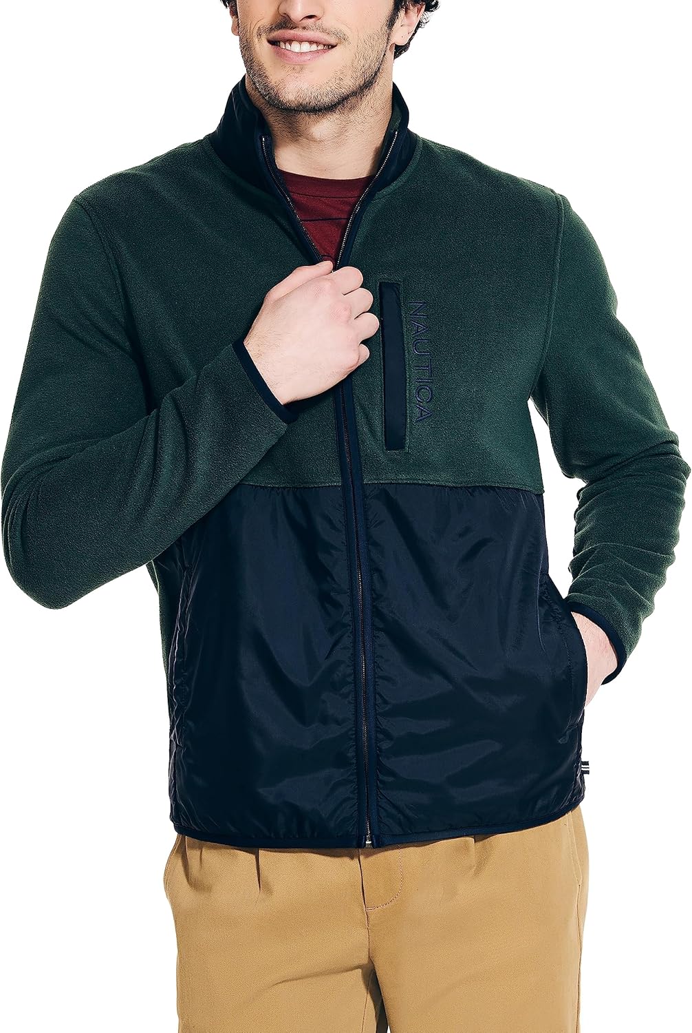 Nautica Men's Nautex Full-Zip Sweatshirt: Stay Warm in Style!