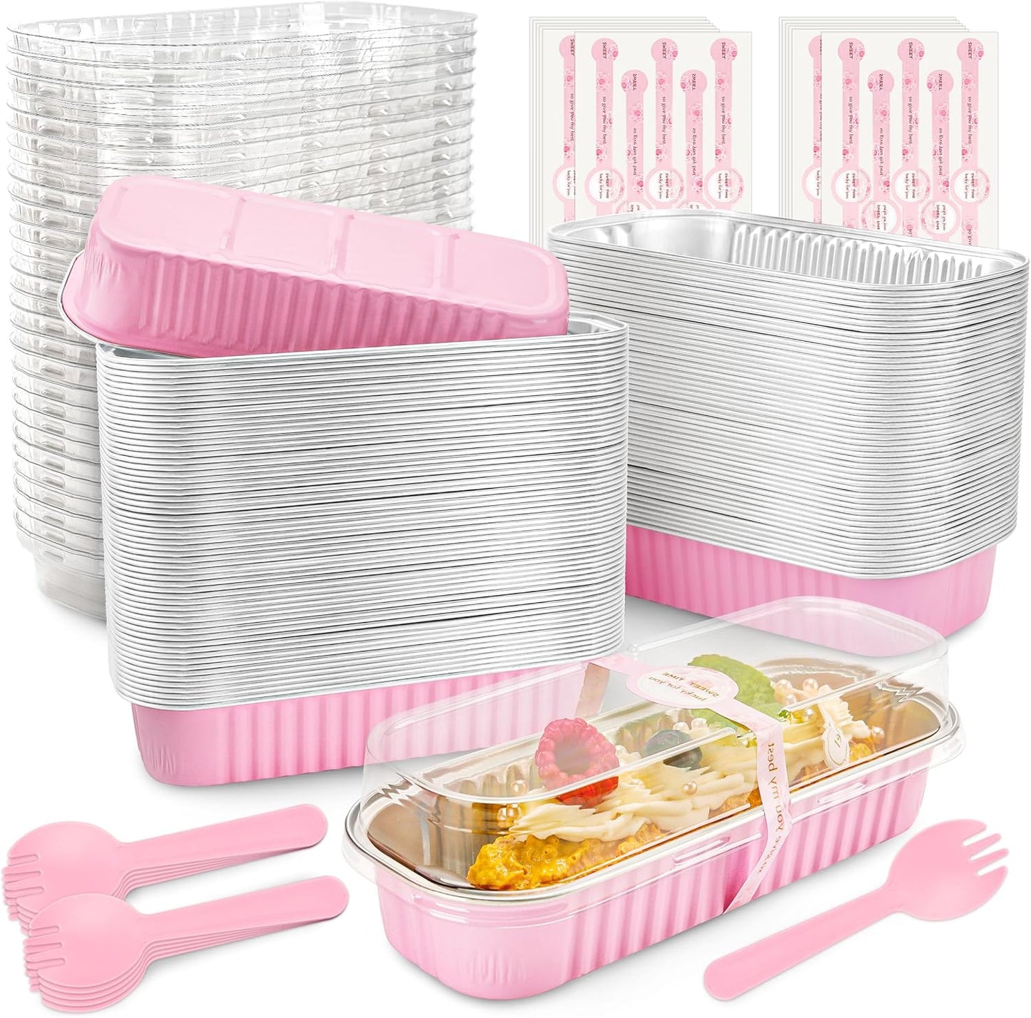 Mini Loaf Pans with Lids and Spoons for Perfect Baking