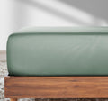 King Fitted Sheet Deep Pocket 14ft - Sage Green Dark, 100% Cotton