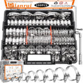 Hose Clamp Assortment 200 PCS 1/4ft-2ft Stainless Steel - Heavy Duty