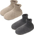 Men Fuzzy Slipper Socks with Grippers - Warm Non Slip Indoor Socks are